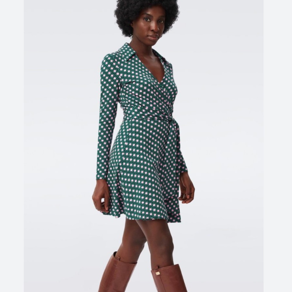 NWOT Diane Von Furstenberg DVF Demetria Wrap Dress Size 0